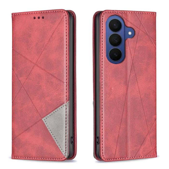 OEM - Mobilfodral för Samsung Galaxy S26 Plus Konstläder Kortfack - Röd