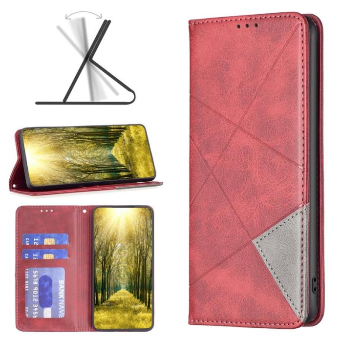 OEM - Mobilfodral för Samsung Galaxy S26 Plus Konstläder Kortfack - Röd