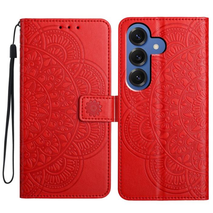 OEM - Mobilfodral för Samsung Galaxy S26 Plus Konstläder Kortfack - Röd