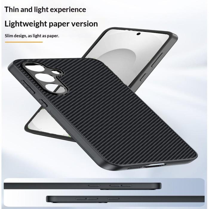OEM - Mobilskal för Samsung Galaxy S26 Konstläder + PC - Svart