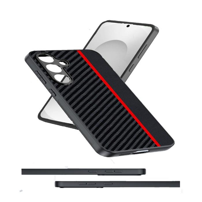 OEM - Mobilskal för Samsung Galaxy S26 Konstläder + PC - Svart