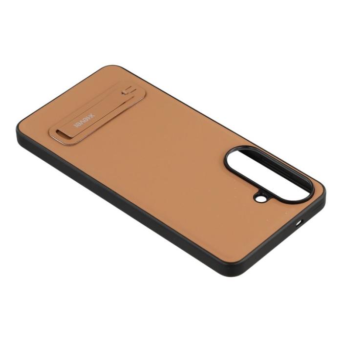 X-Level - X-Level Mobilskal för Samsung Galaxy S26 Konstläder PC + TPU - Brun