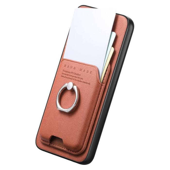OEM - Mobilskal för Samsung Galaxy S26 Konstläder + PC + TPU - Brun