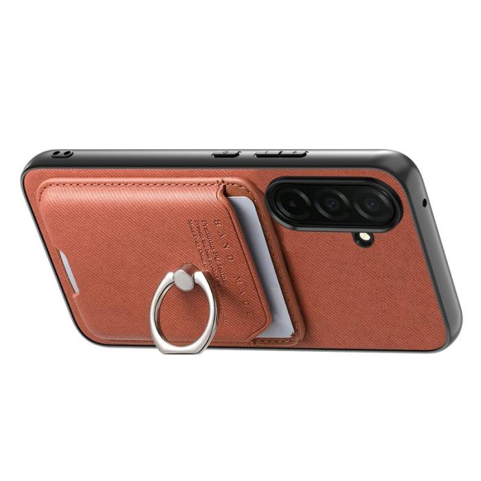 OEM - Mobilskal för Samsung Galaxy S26 Konstläder + PC + TPU - Brun