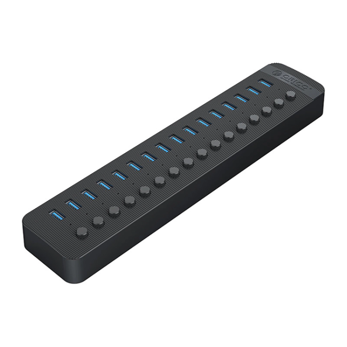 ORICO - Orico Hubb 16xUSB-A 3.0 med Strömbrytare - Svart