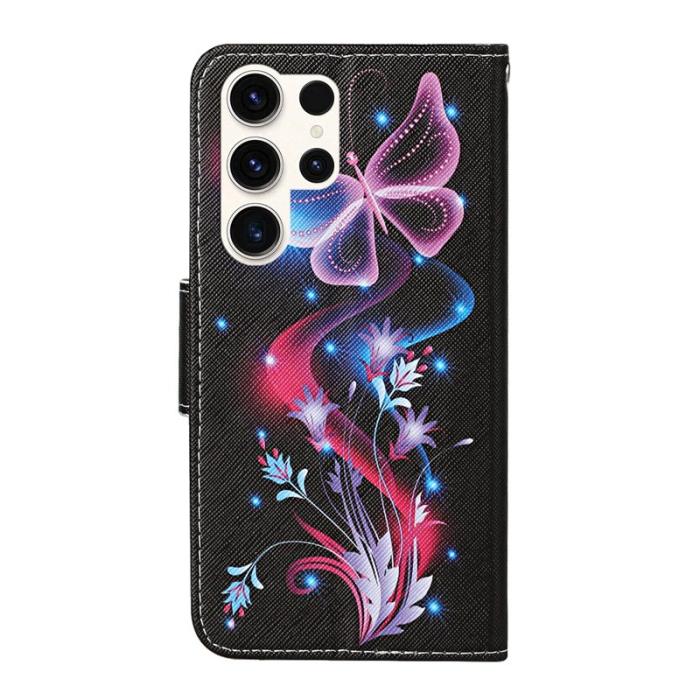 OEM - Mobilfodral för Samsung Galaxy S26 Ultra Konstläder - Glödande fjäril