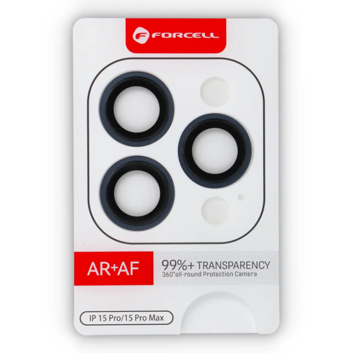 Forcell - Forcell iPhone 15 Pro/15 Pro Max Härdat Glas Kameraskydd Premium