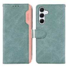 ABEEL - ABEEL Samsung Galaxy S23 FE Konstl&auml;der Pl&aring;nboksfodral med RFID-Skydd - Bl&aring;
