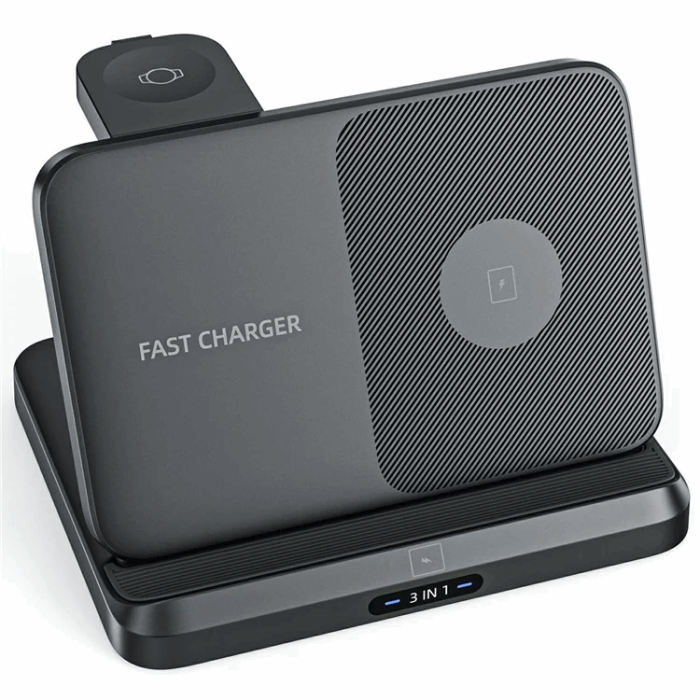 OEM - 3-in-1 Trådlös Laddare Samsung Galaxy - Buds - Watch - Svart