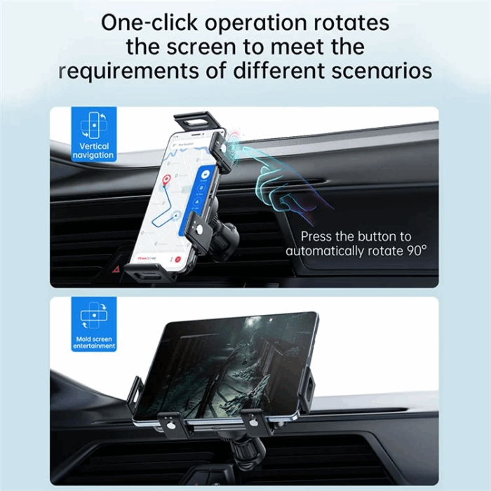 OEM - S20A Mobilhållare Fäste Bil Air Vent Trådlös Laddare För Samsung