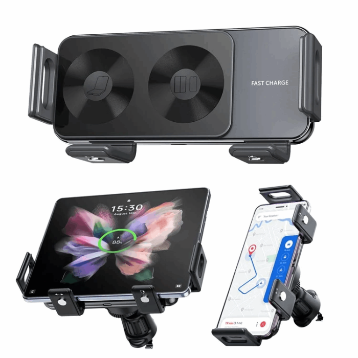 OEM - S20A Mobilhållare Fäste Bil Air Vent Trådlös Laddare För Samsung