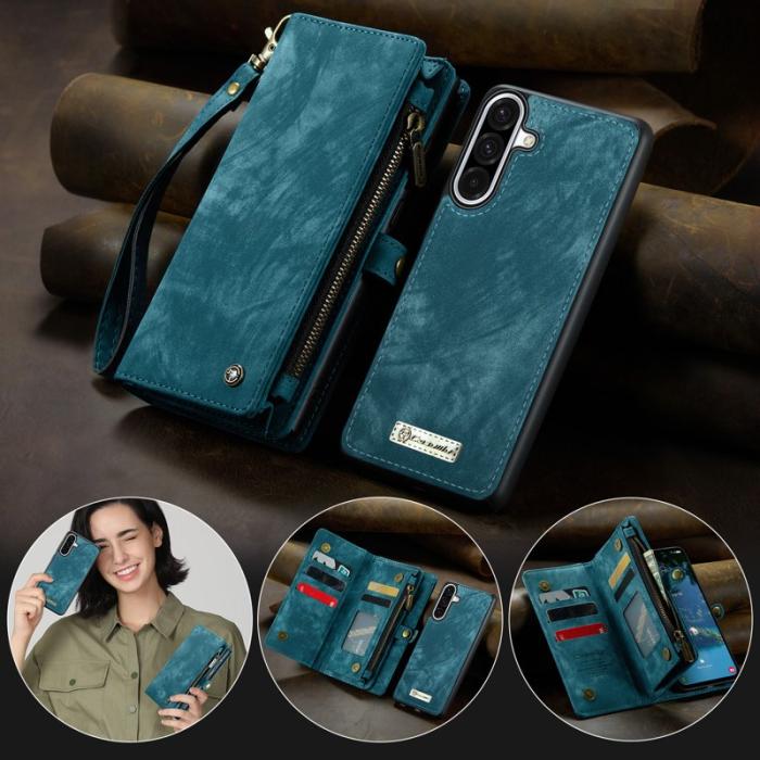 Caseme - CASEME 008 Konstläder Plånboksfodral för Samsung Galaxy A17 5G/4G - Blå