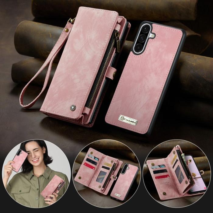 Caseme - CASEME 008 Konstläder Plånboksfodral för Samsung Galaxy A17 5G/4G - Rosa