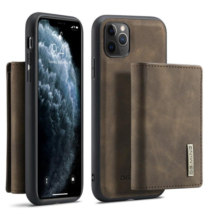 DG.MING - DG.MING 2-in-1 Plånboksfodral med Ställ för iPhone 11 Pro Max - Brun