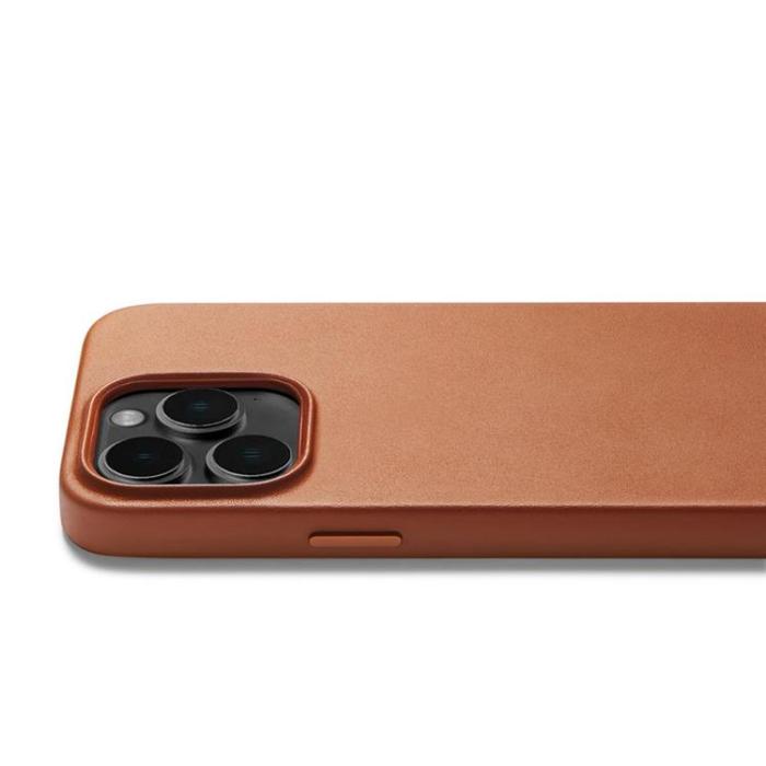 Mujjo - Mujjo iPhone 14 Skal Magsafe Full Läder - Tan