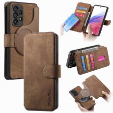 CASENEO - CASENEO Samsung Galaxy A53 5G Pl&aring;nboksfodral Konstl&auml;der - Brun