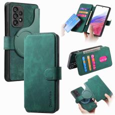 CASENEO - CASENEO Samsung Galaxy A53 5G Pl&aring;nboksfodral Konstl&auml;der - Gr&ouml;n