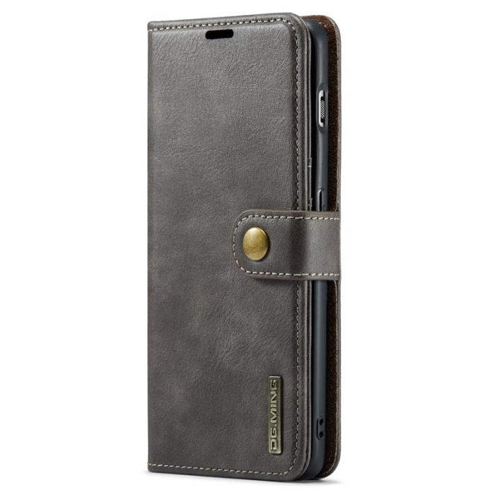 DG.MING - DG.MING OnePlus 11 5G Äkta Läder Plånboksfodral Detachable Magnetisk Grå