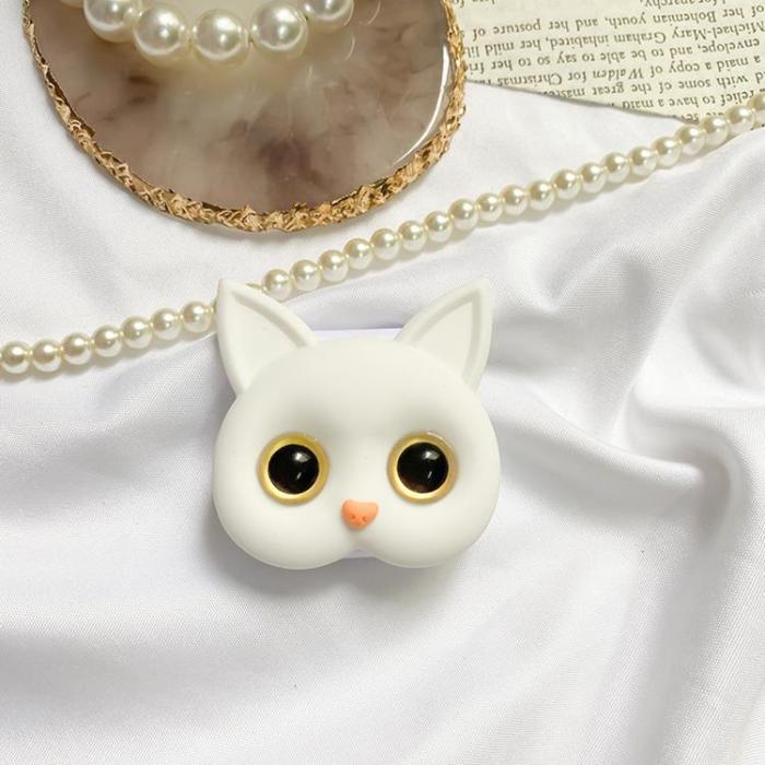 A-One Brand - Cat Mirror Popup Hållare - Vit