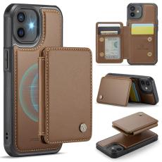 JEEHOOD - JEEHOOD J05 Fodral f&ouml;r iPhone 12 / 12 Pro Konstl&auml;der Brun