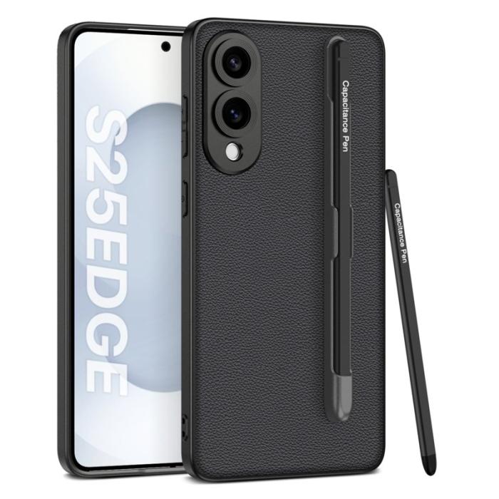 GKK - GKK Mobilskal till Samsung Galaxy S25 Edge - PU + TPU + PC - Svart