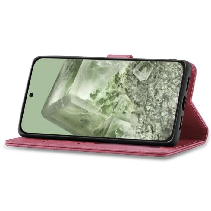 LC.imeeke - LC.IMEEKE Google Pixel 8a Plånboksfodral Konstläder - Rosa