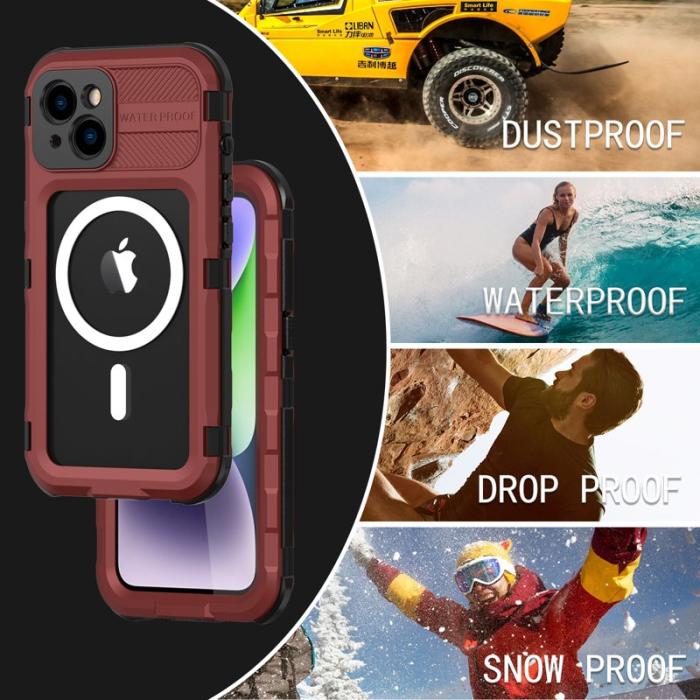 SHELLBOX - SHELLBOX M Series iPhone 14 Plus Fodral IP68 Vattentåligt Röd