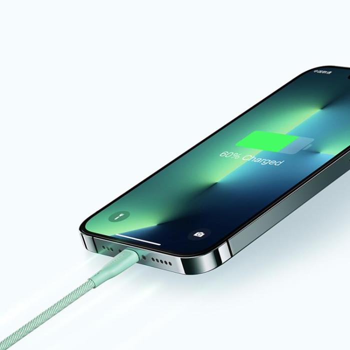Joyroom - Joyroom USB-C till USB-C kabel 60W 1m Multi-Color - Grön