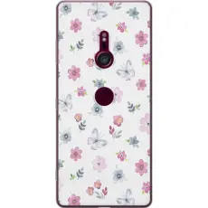 iSecrets - Mobilskal till Sony Xperia XZ3 med Blommor och fj&auml;rillar