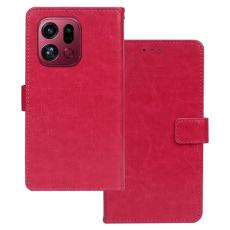 IDEWEI - IDEWEI Oppo Find X9 Pro Pl&aring;nboksfodral Konstl&auml;der Crazy Horse Textur - Rosa