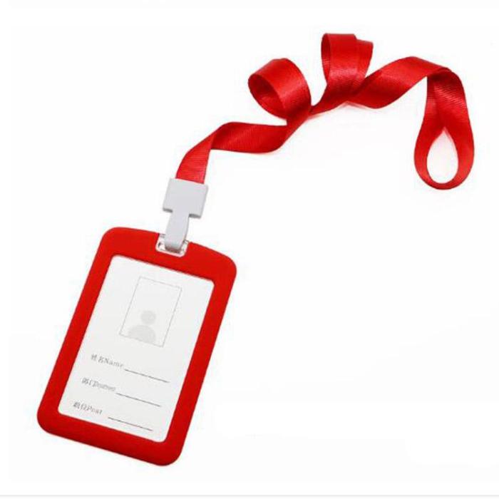 OEM - Hållare för ID-Bricka med Lanyard - Röd