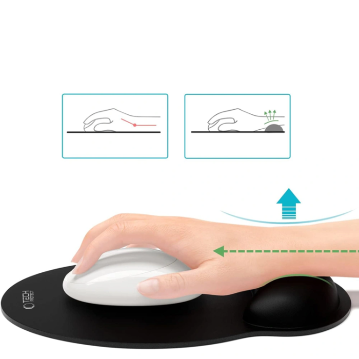 Tech-Protect - Tech-Protect Mousepad A200 med Gel Handledsstöd - Svart