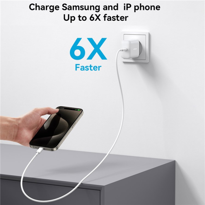 Joyroom - JOYROOM Snabbladdare 30W USB-C med USB-C Kabel 1m JR-TCF24 EU