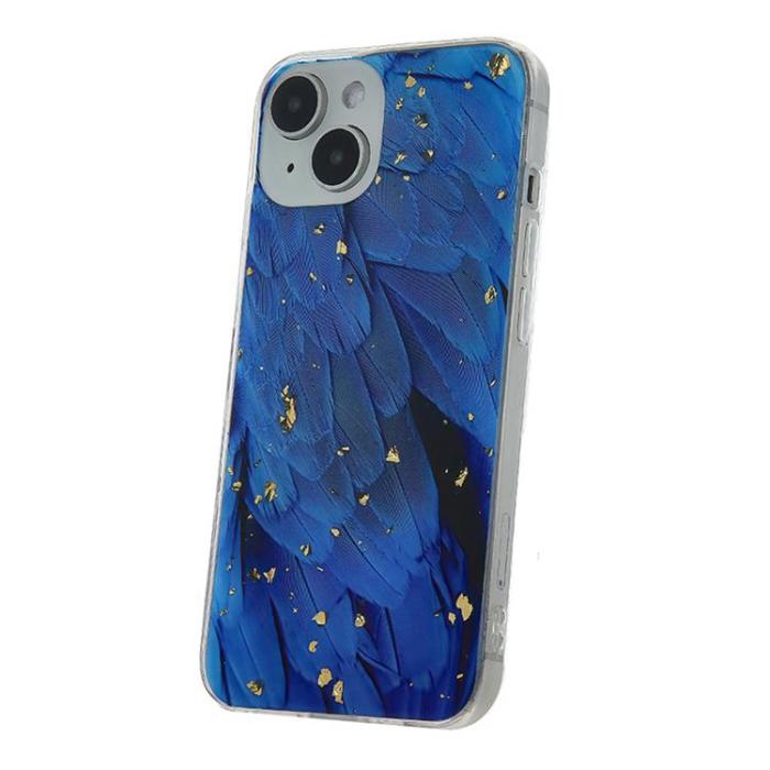 OEM - iPhone 12/12 Pro Mobilskal Guld Glam - Blå