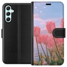 iSecrets - Plånboksfodral till Samsung Galaxy A34 med Rosa Tulpaner