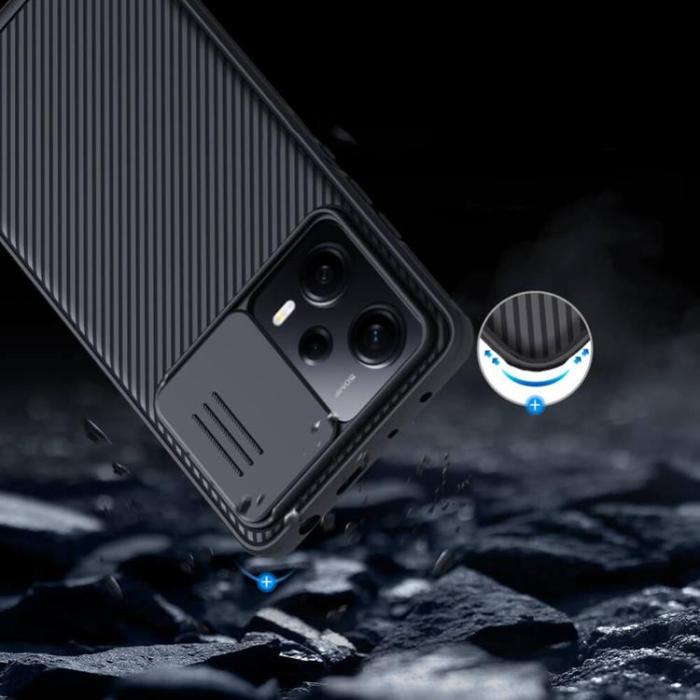 Nillkin - Nillkin Xiaomi Redmi Note 12 Mobilskal Camshield - Svart