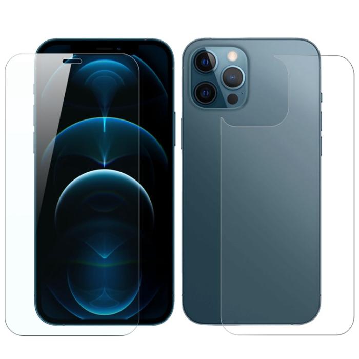 Boom of Sweden - BOOM 3in1 iPhone 12 Pro Fram Härdat glas + Bak Härdat glas + Kameralinsskydd