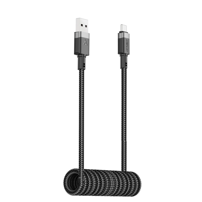 Acefast - Acefast USB-A - USB-C 3A Kabel 1.2m Spring 480Mb/s - Svart