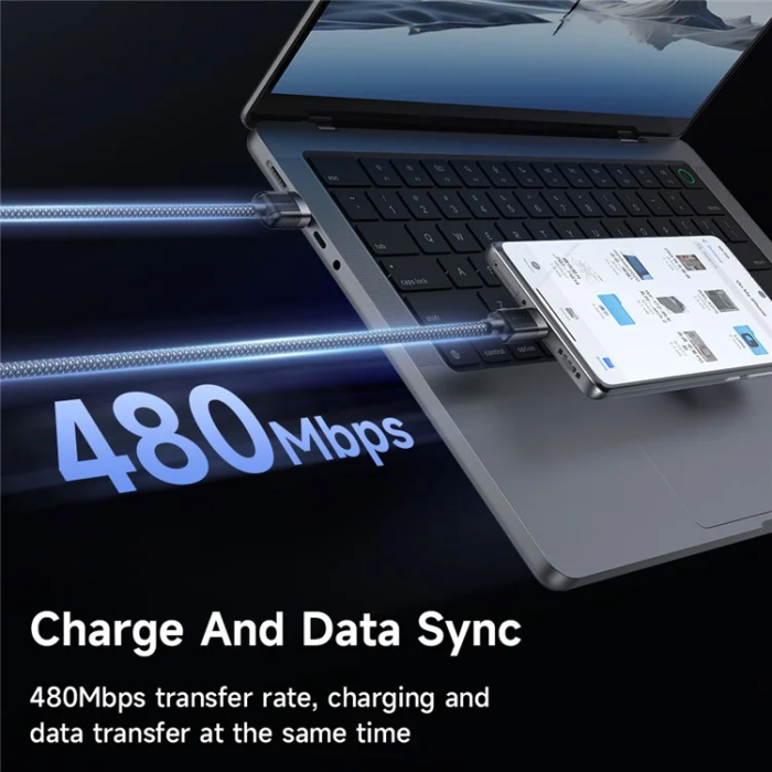 MCDODO - MCDODO USB-A - USB-C 6A Kabel 1.2m CA-5650 - Svart