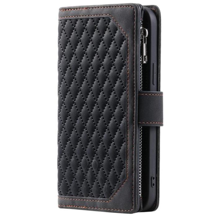 OEM - iPhone 14 Plus Plånboksfodral Rhombus - Svart