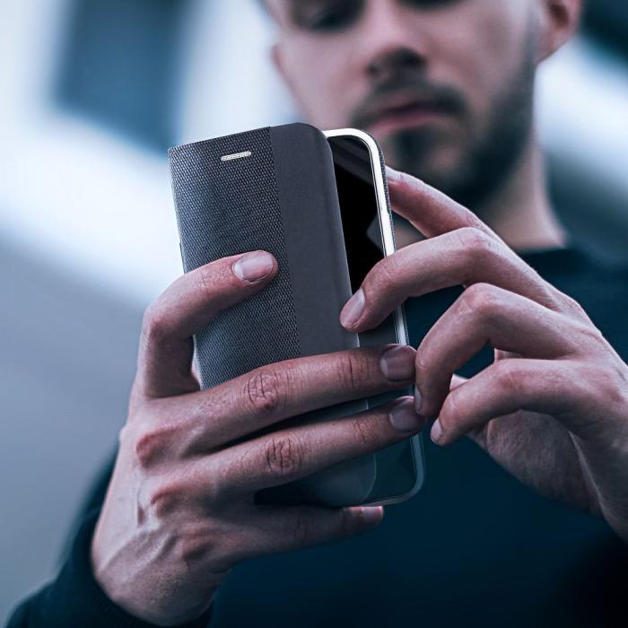 OEM - iPhone 14 Plånboksfodral Sensitive Nylon Svart