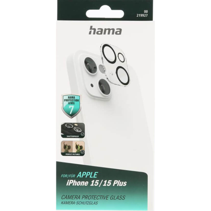Hama - Hama iPhone 15/15 Plus Kameralinsskydd i Härdat Glas - Transparent