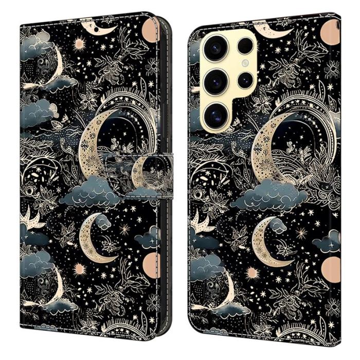OEM - ABEEL Samsung Galaxy S26 Ultra Plånboksfodral Konstläder Ställ - Måne