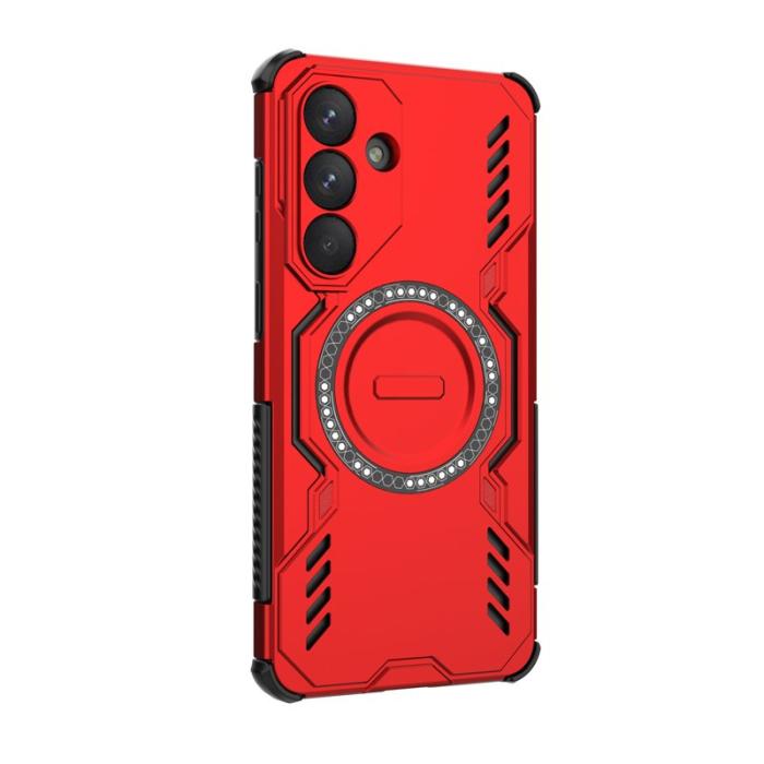 OEM - Mobilskal till Samsung Galaxy S26 Plus Magnetiskt Butterfly Armor PC + TPU - Röd