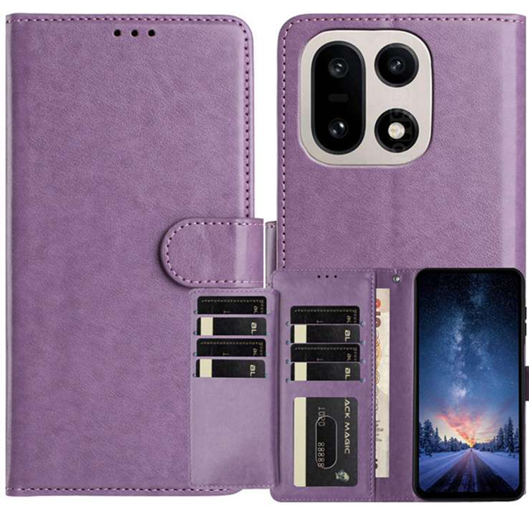 OnePlus 15 5G Plånboksfodral Folio Flip Konstläder (Lila) | 2353 | AlltMobil