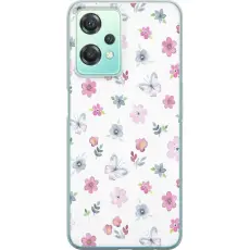 Gustaf - Mobilskal till OnePlus Nord CE 2 Lite 5G med Blommor och fj&auml;rillar