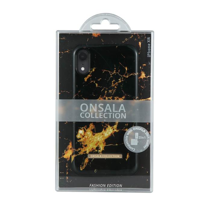 Onsala - Onsala Collection mobilskal till iPhone XR - Shine Goldmine Marble