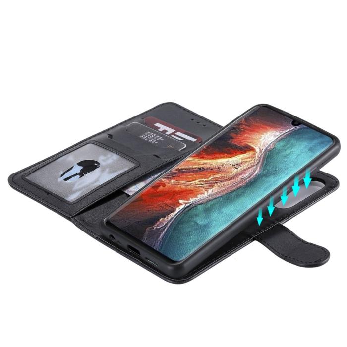 A-One Brand - Plånboksfodral med avtagbart skal till Huawei P30 - Svart