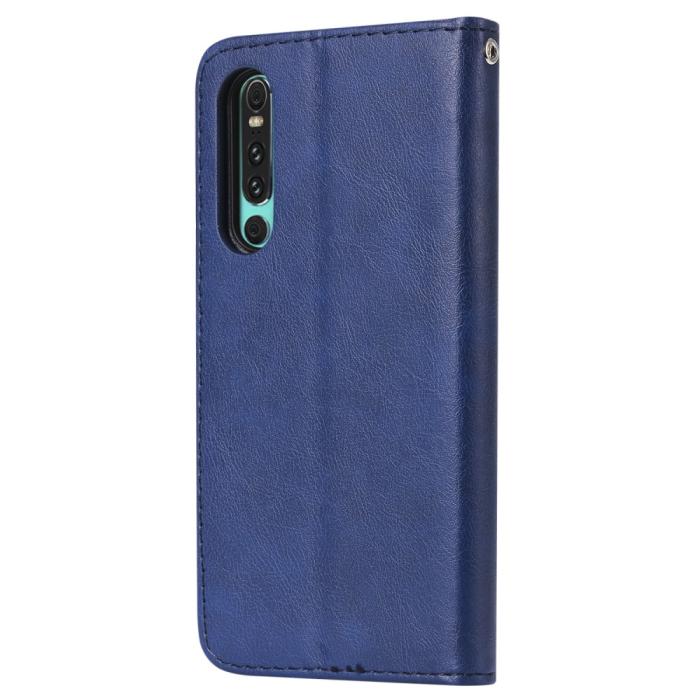 OEM - Plånboksfodral med avtagbart skal till Huawei P30 - Blå