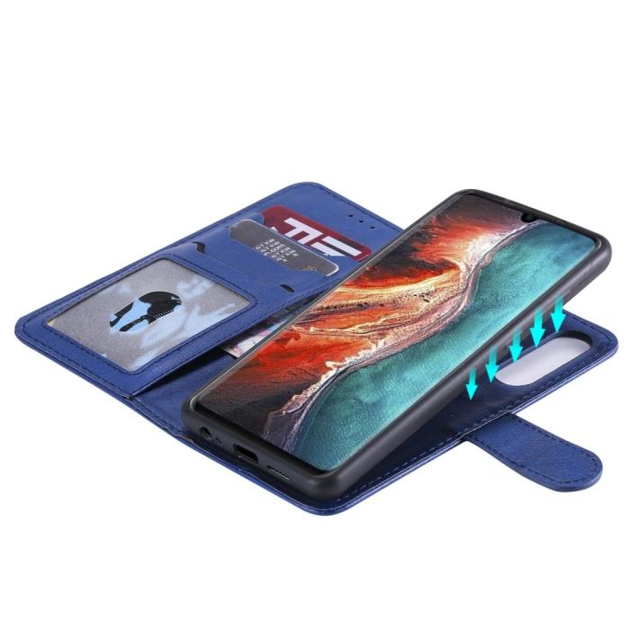 OEM - Plånboksfodral med avtagbart skal till Huawei P30 - Blå